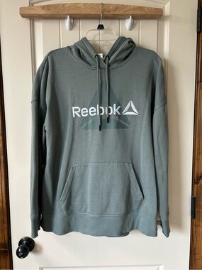 NWOT Reebok Sage Green Logo Pullover Hoodie